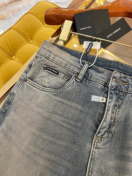 Мужские синие джинсы Dolce & Gabbana slim fit Premium