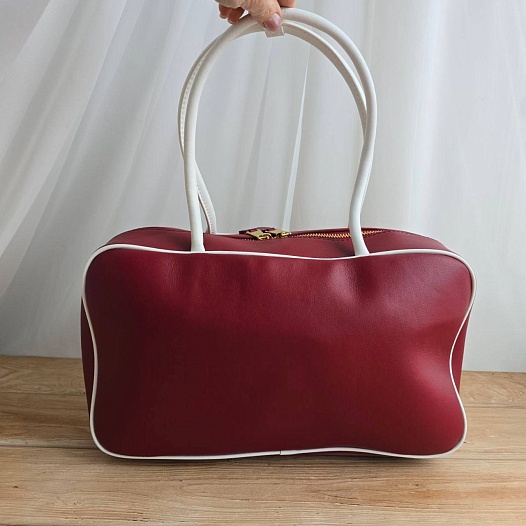 Кожаная сумка тоут MIU MIU Beau 36x21 см - Red   