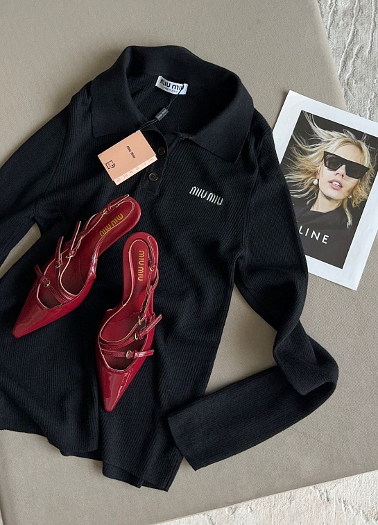 Женская чёрная кофта MIU MIU