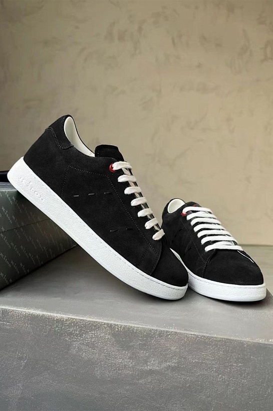 Замшевые кроссовки Kiton - Black