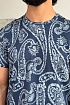 Синяя футболка с узором пейсли Etro Premium