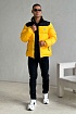 Утеплённая куртка Moncler Peuplier logo-patch - Yellow / Black