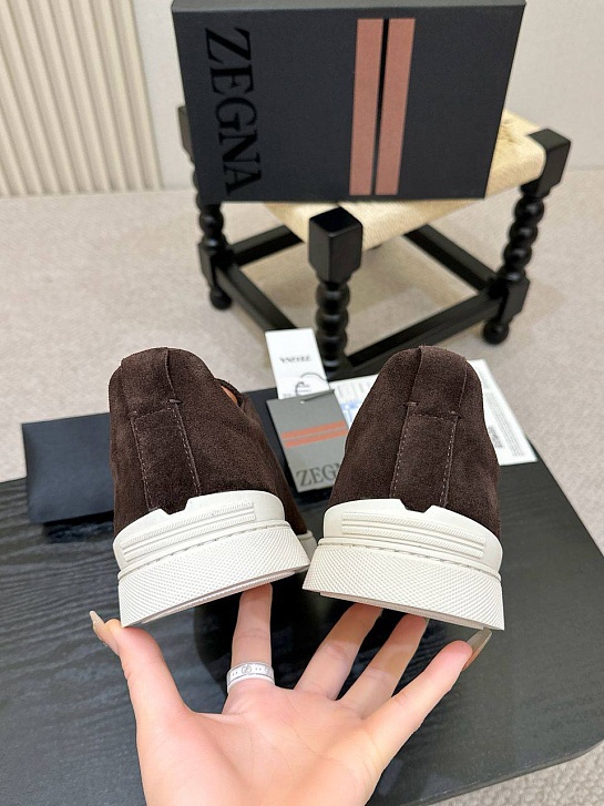 Мужские кроссовки Ermenegildo Zegna Triple Stitch - Brown