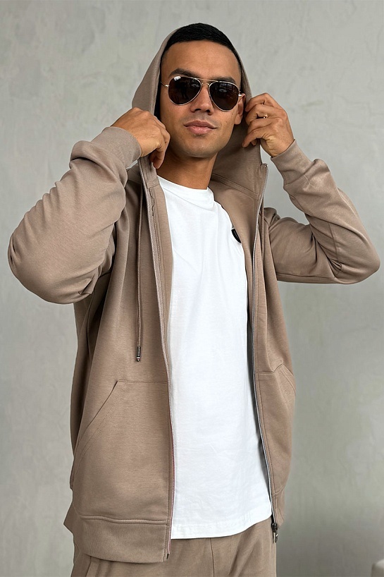 Кофта на молнии бежевого цвета Tommy Hilfiger