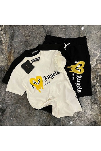 Мужская футболка Palm Angels Heart Sprayed Dubai - White   