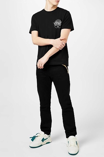 Чёрная оверсайз футболка Off-White Hand Arrow   