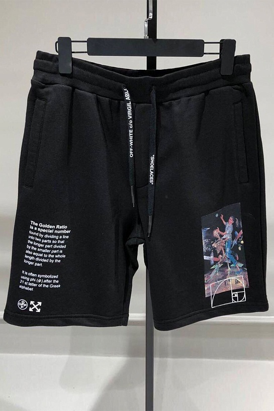 Мужские чёрные шорты Off-White "Pascal Painting"