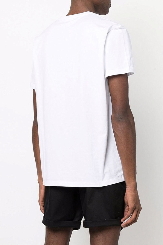 Мужская белая футболка Alexander McQueen logo-print