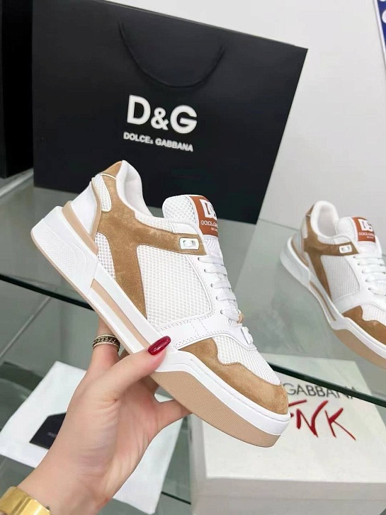 Женские комбинированные кроссовки Dolce&Gabbana New Roma