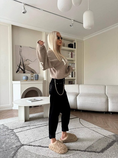 Женские чёрные джинсы Loewe   