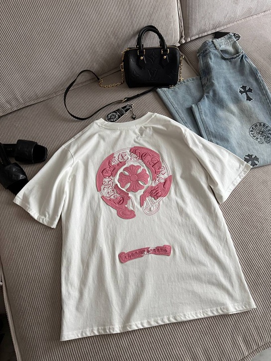 Женская оверсайз футболка Chrome Hearts premium