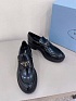Женские кожаные лоферы Prada Premium - Black