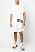 Мужская белая футболка Dsquared2 logo-print