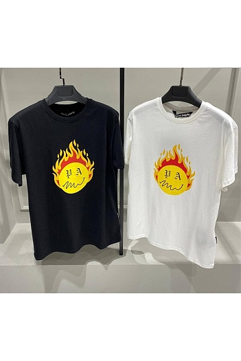 Оверсайз футболка Palm Angels "Burning Head" - Black   