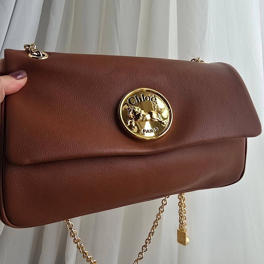 Кожаная сумка Chloe 28x17 см   