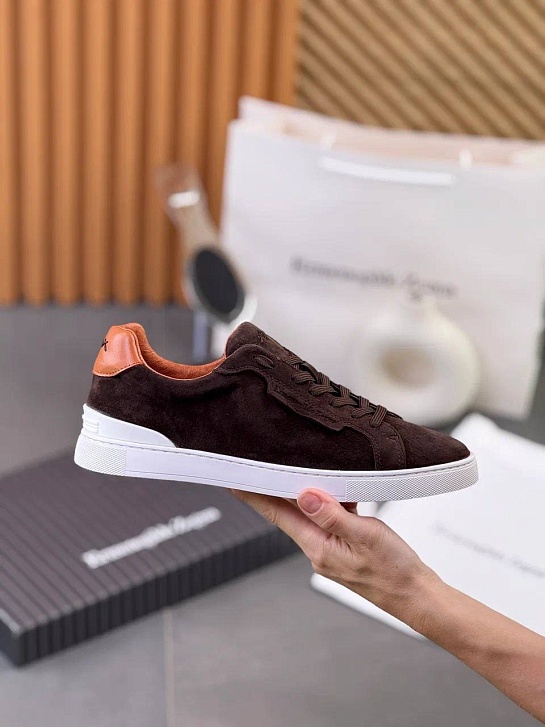 Мужские замшевые кроссовки Ermenegildo Zegna