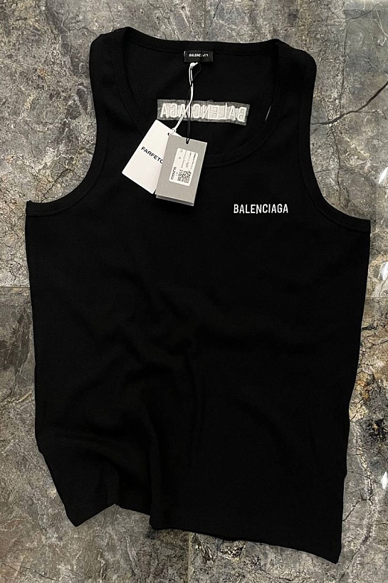 Мужская майка Balenciaga чёрного цвета