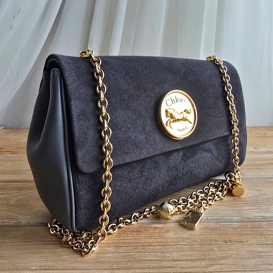 Замшевая сумка Chloe Small Heritage 28x17 см