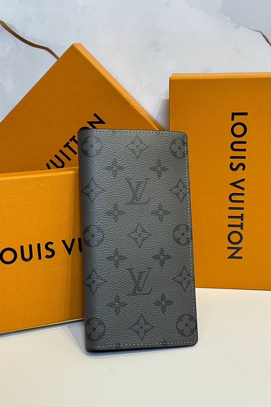 Кожаный бумажник Louis Vuitton Brazza premium 10x19x2 см