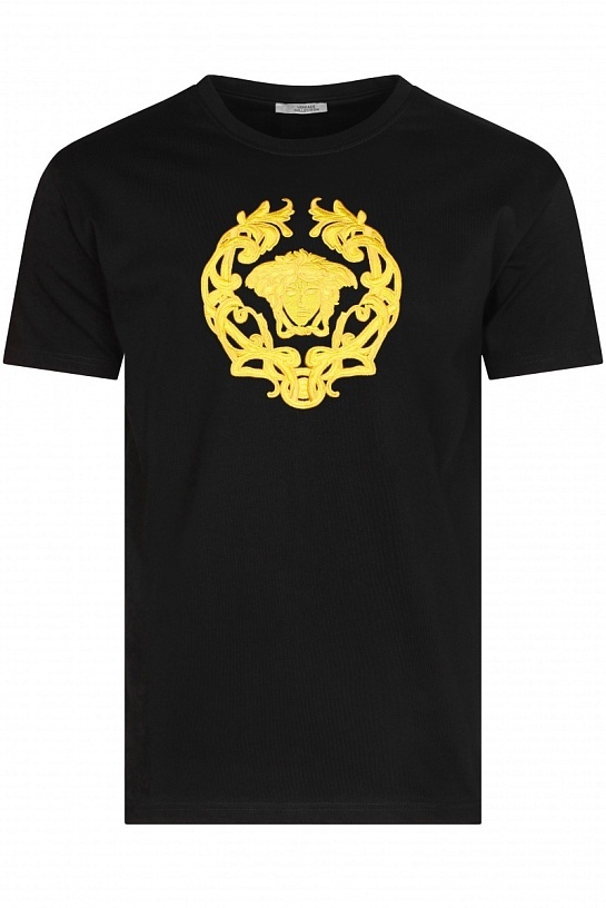 Оверсайз футболка Versace с вышивкой Medusa - Black