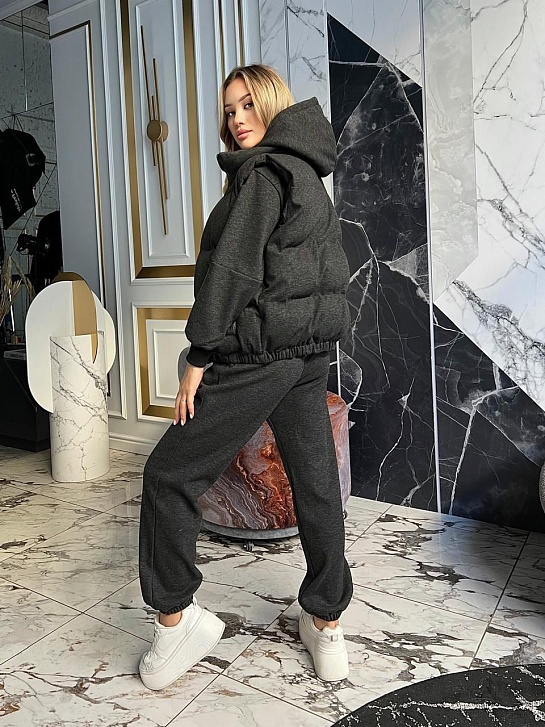 Женский тёмно-серый костюм тройка Brunello Cucinelli