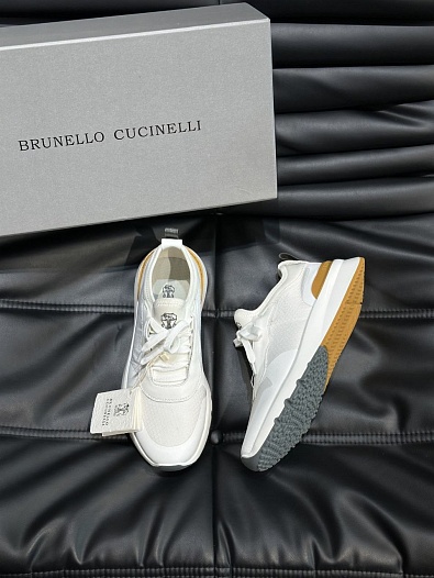 Комбинированные кроссовки Brunello Cucinelli panelled-design - White   