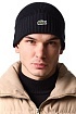 Шапка чёрного цвета Lacoste logo-embroidered