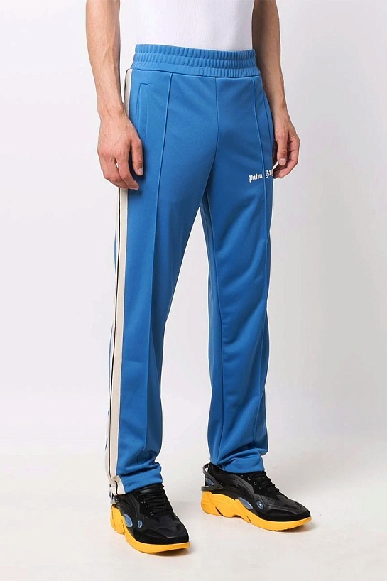 Мужские голубые штаны Palm Angels logo-print
