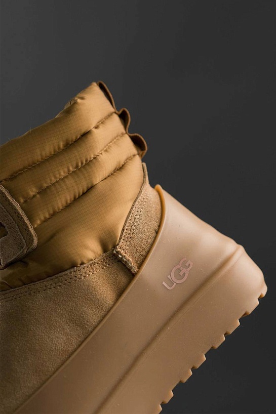 Ботинки с мехом UGG Classic Mini Lace-Up - Chestnut