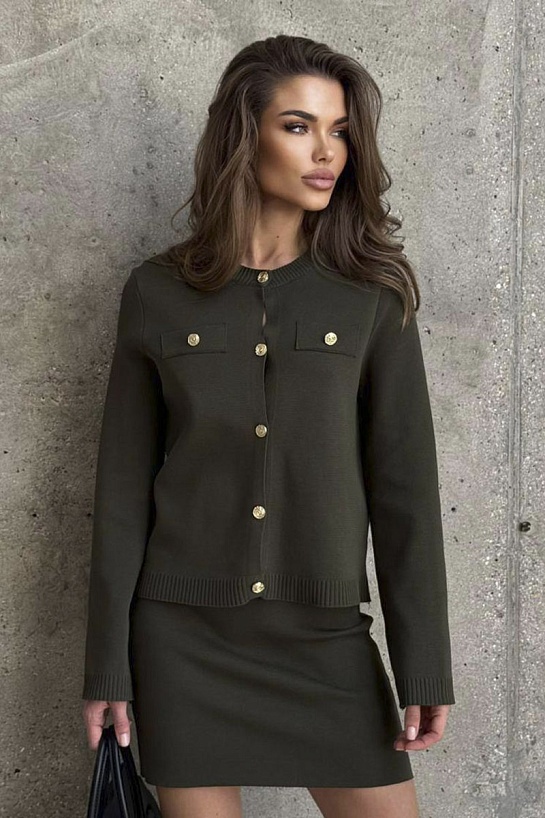 Женский костюм двойка Celine premium - Khaki