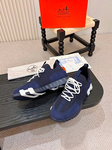 Текстильные кроссовки Hermes lift slip-on   