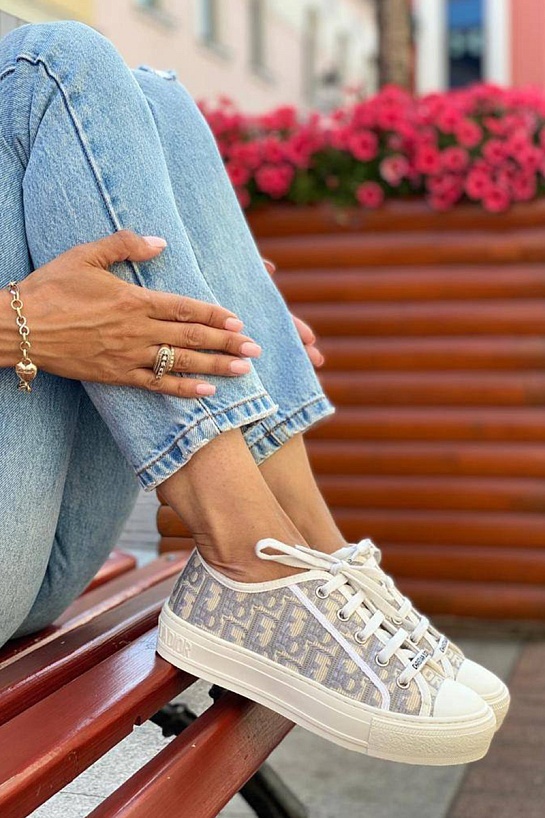 Женские кеды на платформе Dior Walk'n'