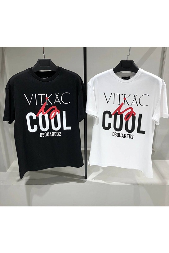 Чёрная оверсайз футболка Dsquared2 Vitkac