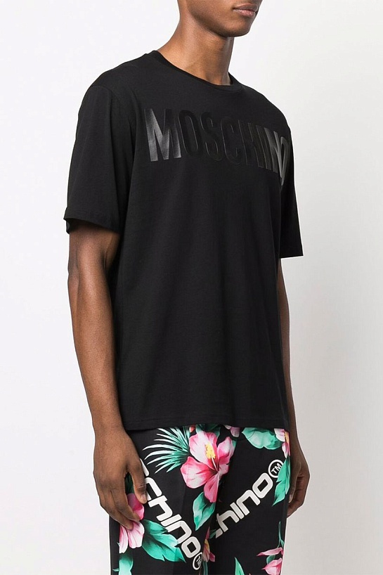 Мужская чёрная футболка Moschino