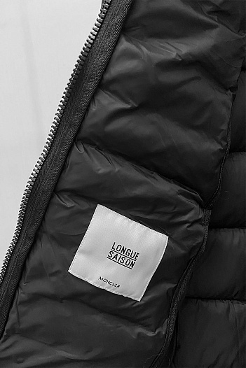 Женская брендовая парка Moncler чёрного цвета   