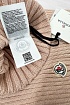 Комплект из шапки и шарфа персикового цвета Moncler logo-patch