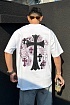 Белая оверсайз футболка Chrome Hearts Premium