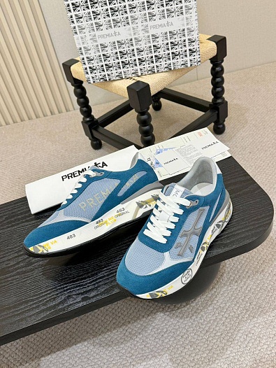 Мужские кроссовки Premiata Moe Run - Blue   