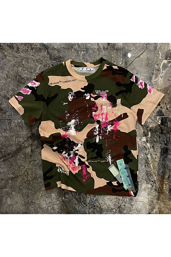 Оверсайз футболка Off-White Acrylic Arrows Camouflage   