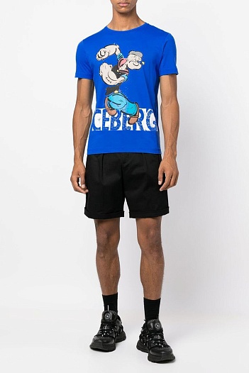 Футболка синего цвета Iceberg Popeye   