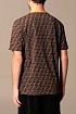 Мужская футболка Fendi Double F - Brown