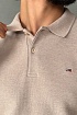 Бежевое поло с длинным рукавом Tommy Hilfiger