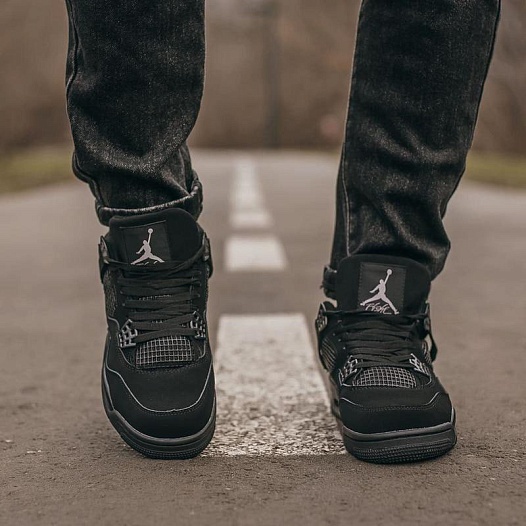 Кроссовки Nike Air Jordan 4 Retro "Black Cat" premium   