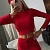 Женский лонгслив на флисе красного цвета Alaia