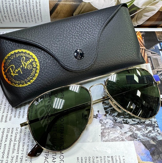 Солнцезащитные очки Ray-Ban Aviator Large Metal - Green   