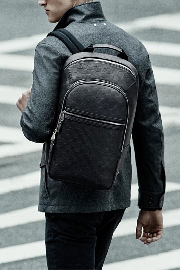 Кожаный рюкзак Louis Vuitton Michael Damier Infini 28x45x18 см   
