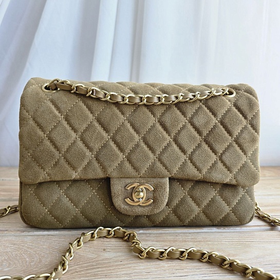 Замшевая сумка Chanel Classic Double Flap 25x14 см