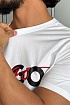 Футболка белого цвета Hugo Boss Dakaishi double logo