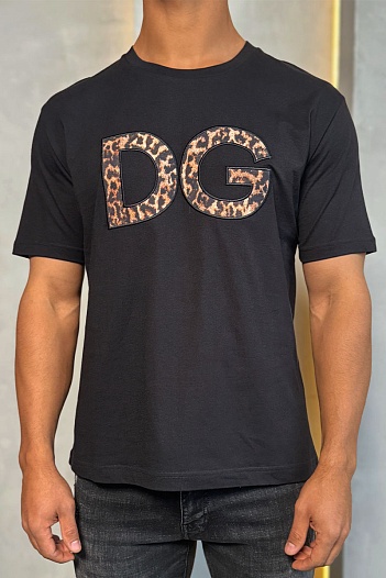Мужская чёрная футболка Dolce&Gabbana   
