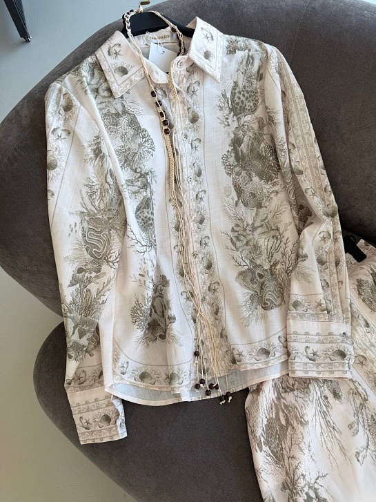 Женский льняной костюм Zimmermann premium